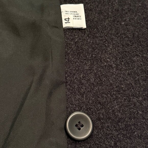 Forecaster Of Boston Womens Wool Cashmere Gray Long Coat 14 Classic Film Noir - Picture 8 of 9